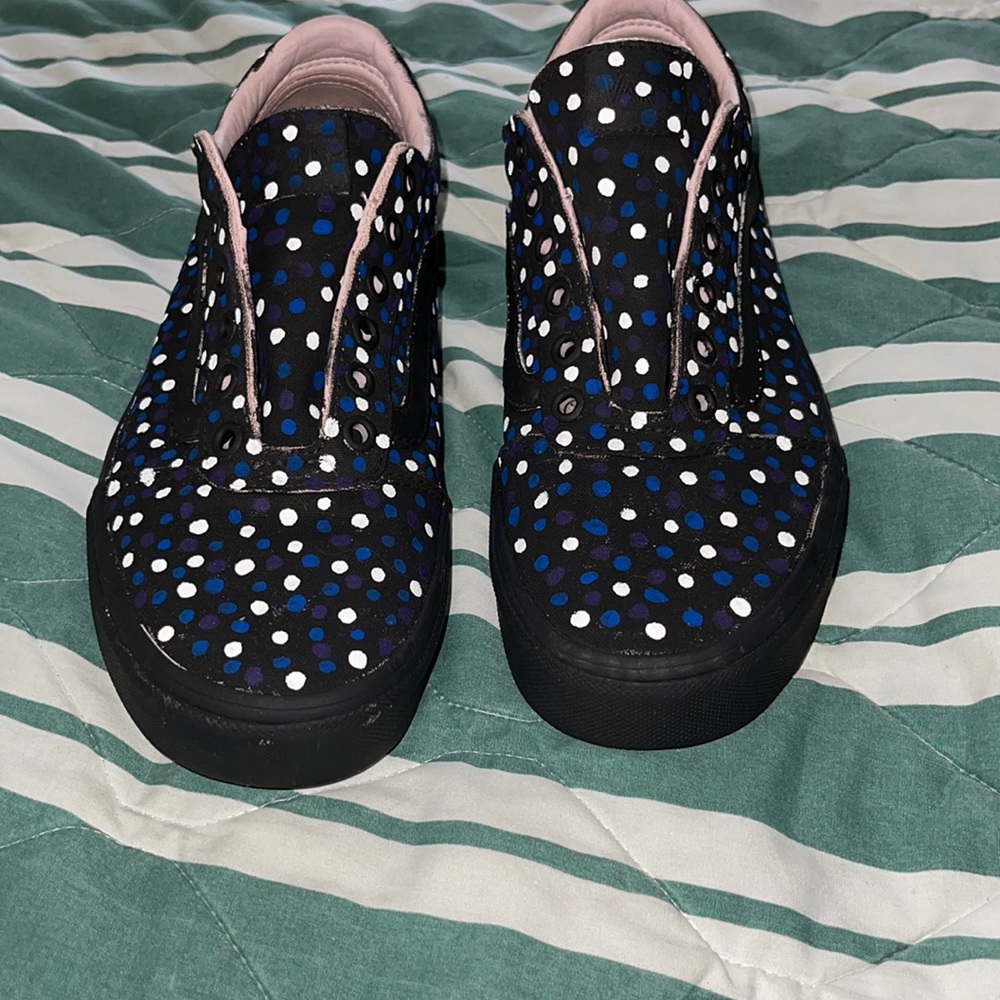 Customized polka dot vans